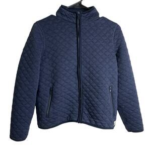 Marine Layer Corbet Bomber Jacket Womens XS Blue Quilted Full Zip Outdoor
